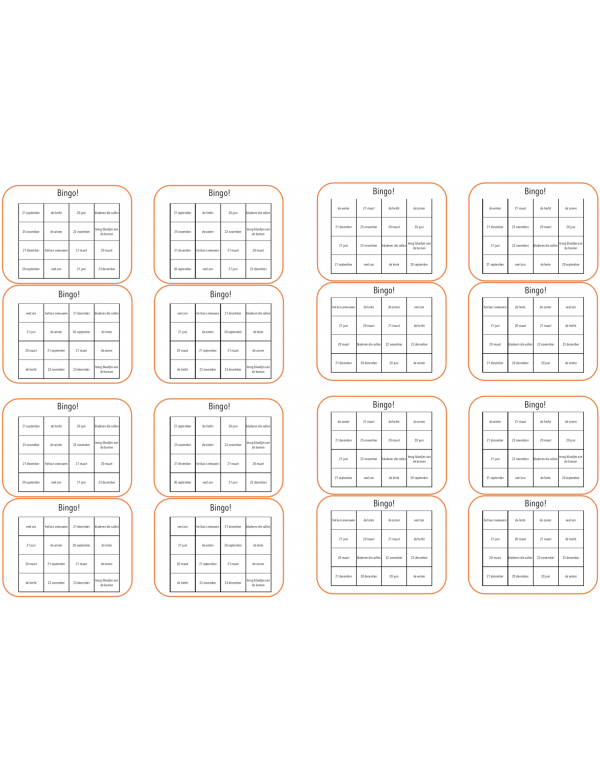 Seizoensbingo (download)
