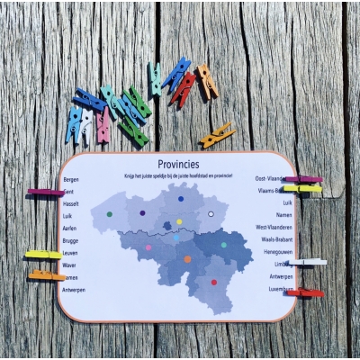 Knijperspel provincies België (download)